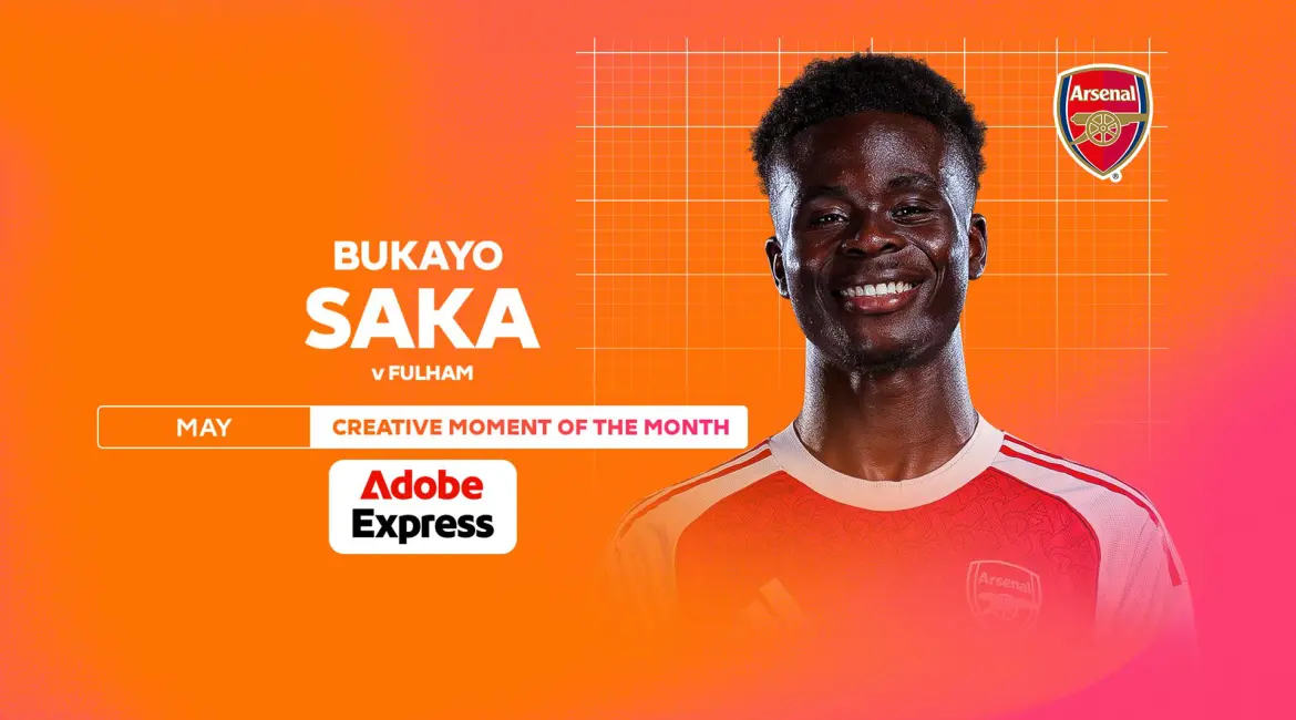 Saka выиграл майскую награду Creative Moment